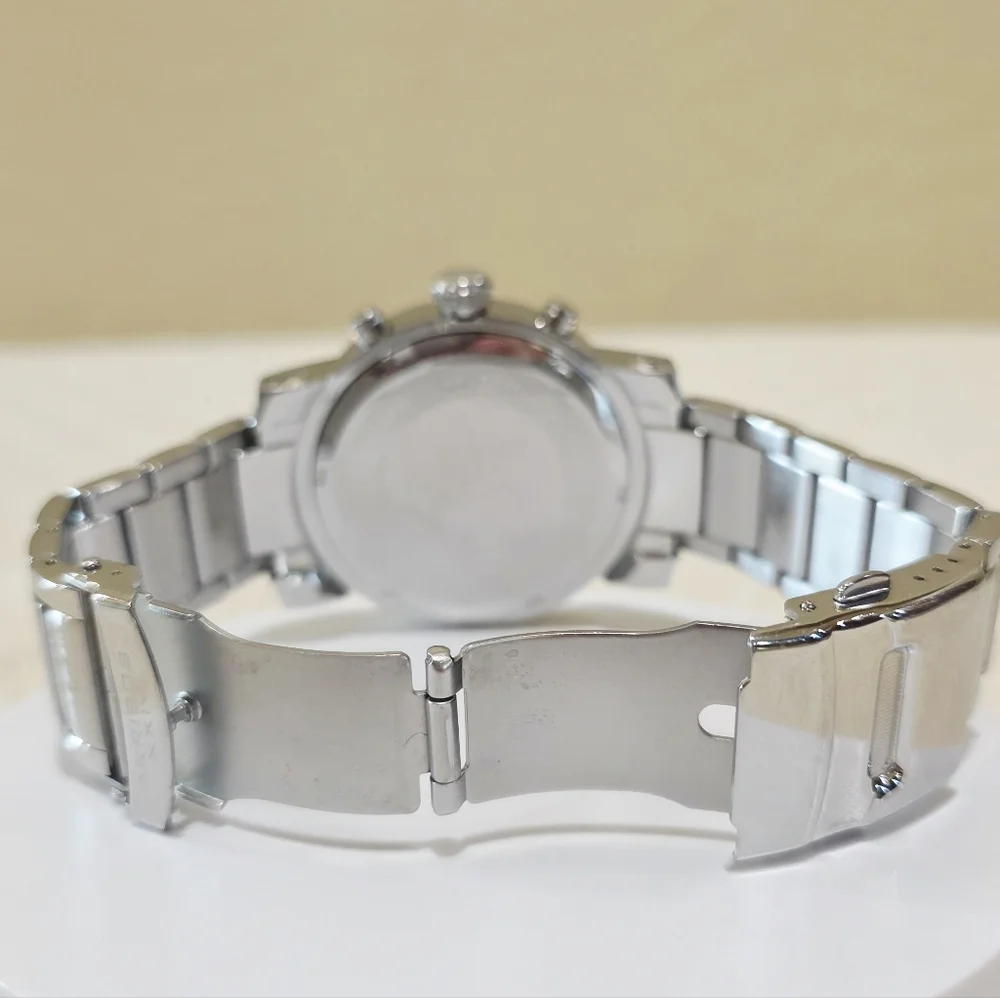 Akribos XXIV Grandiose Chronograph Large Men's Watch Stainless MOP Accent Runs